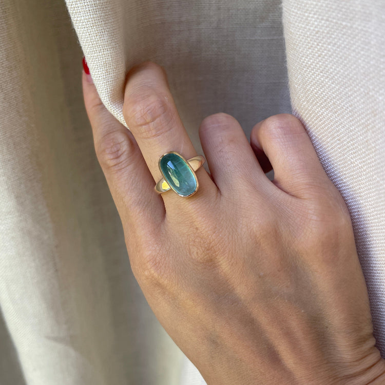 14K Ombre Tourmaline Ring