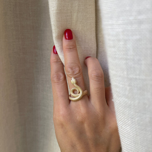14K Serpent Ring