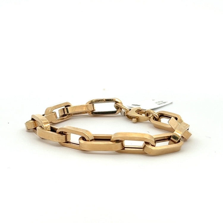 14k Gold Paperclip Chunky Bracelet