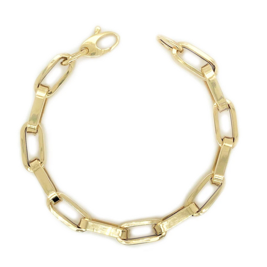 14k Gold Paperclip Chunky Bracelet