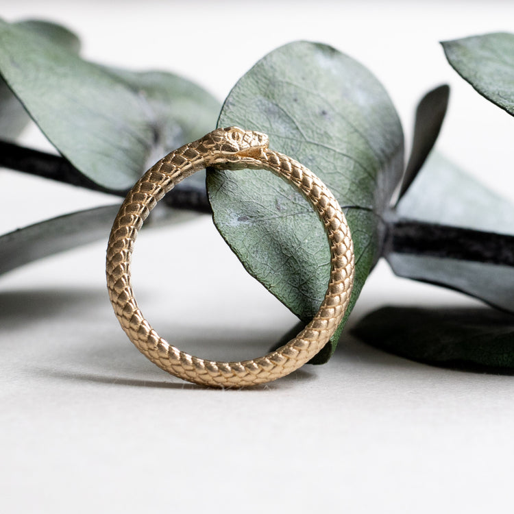 14k Serpent Ouroboros Ring